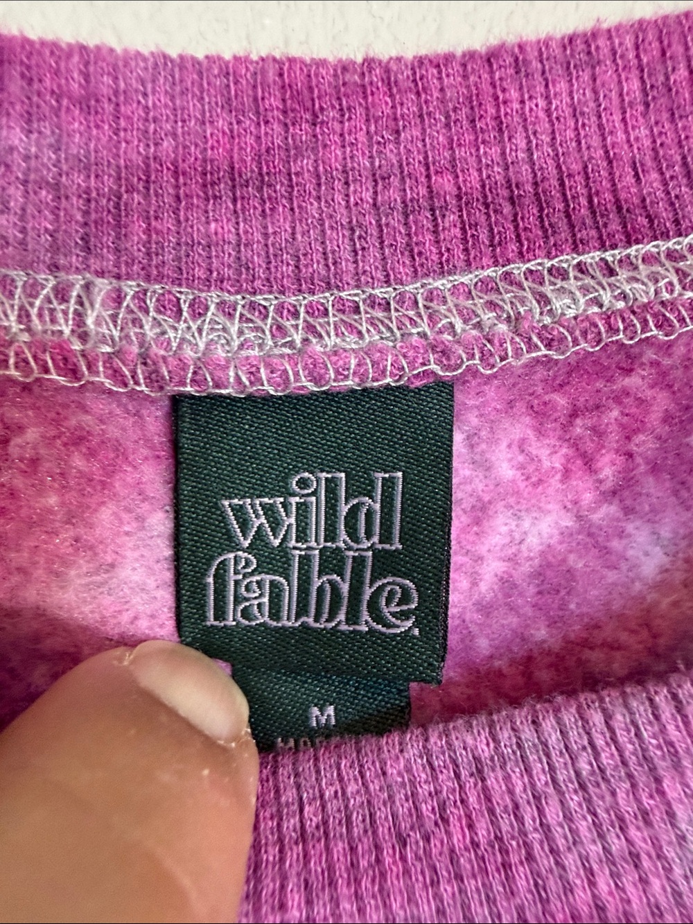 wild fable Tie-Dye Crewneck Sweatshirt - Magenta & Gray - Picture 2 of 3